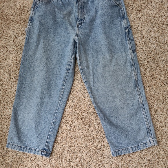 Tommy Hilfiger Women 14 Jeans Y2K Cropped Carpenter Cargo - Picture 2 of 7